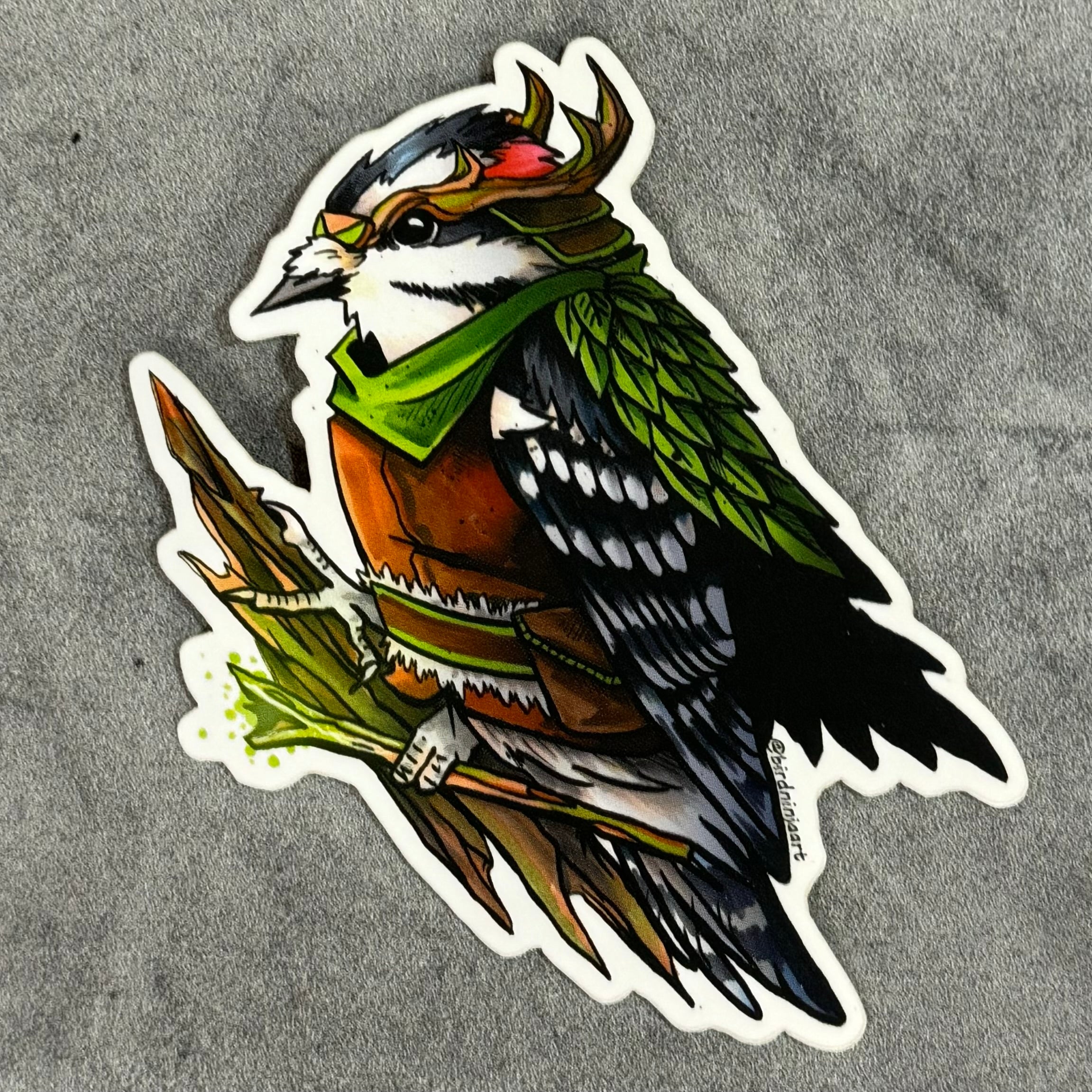 Bird Ninja Art Stickers