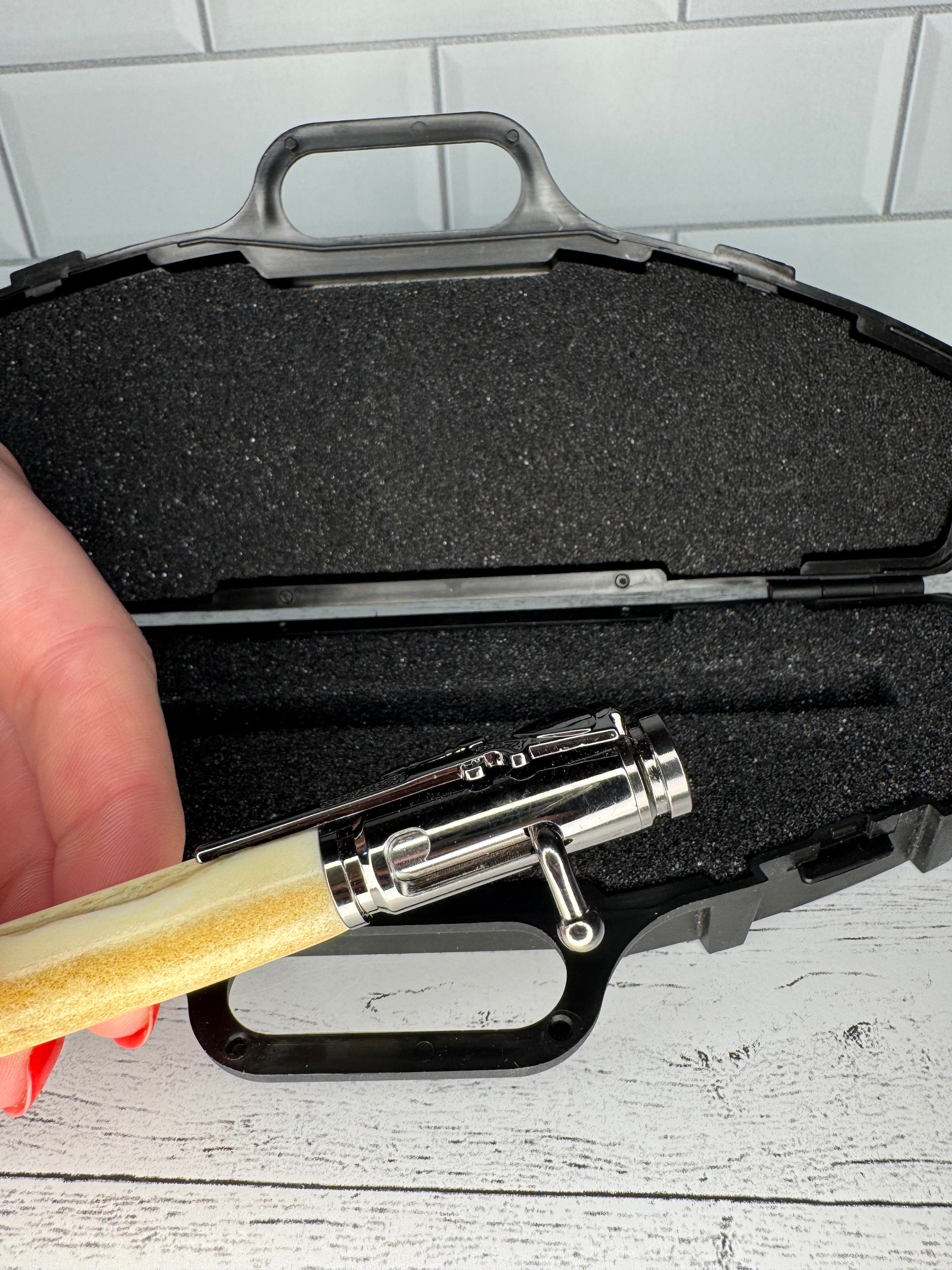 Moose Antler Bolt Action Pen & Case