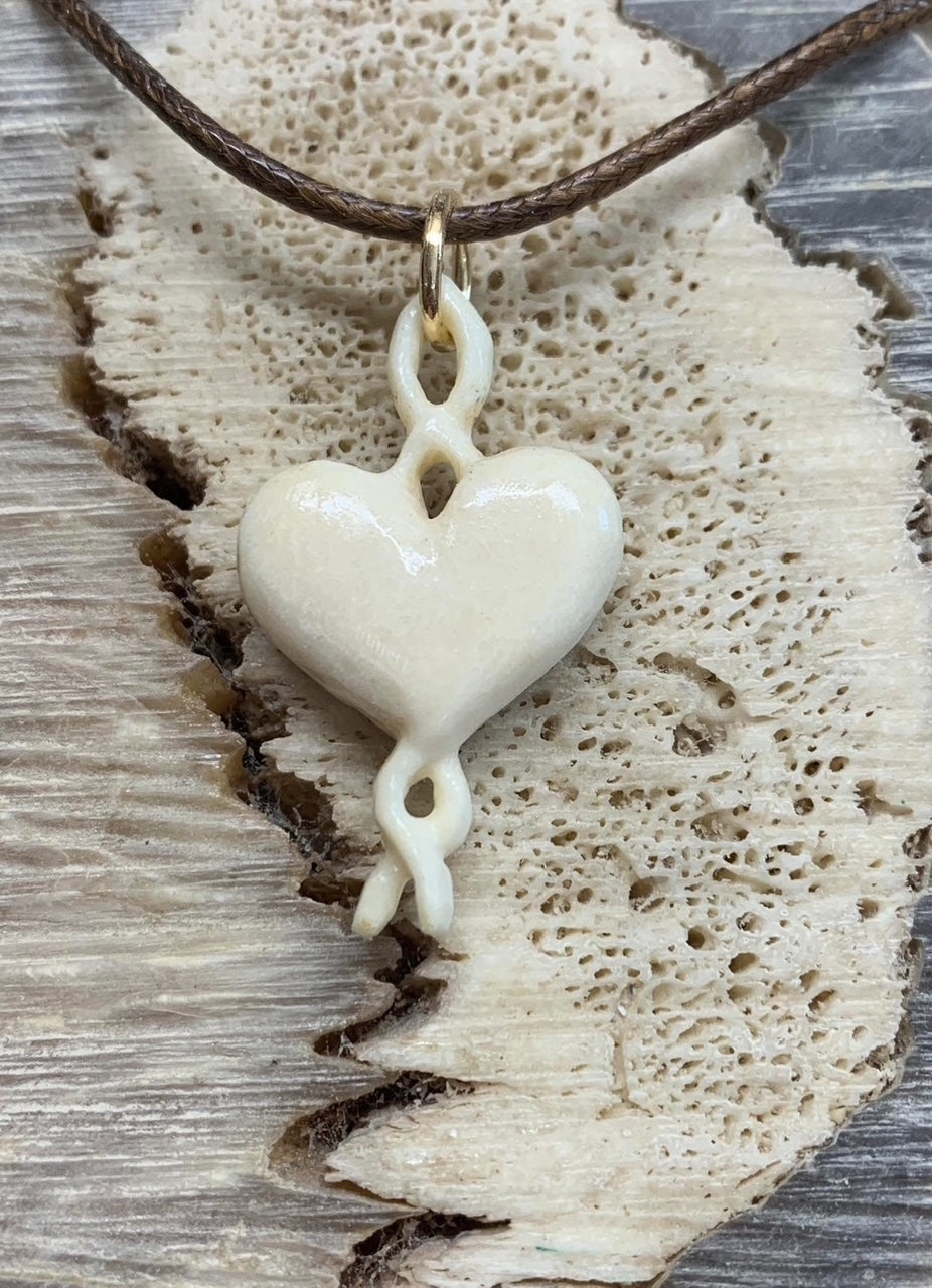 Moose Antler Carved Pendants