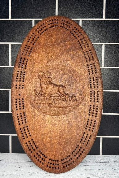 Carved 3D Cribbage Board