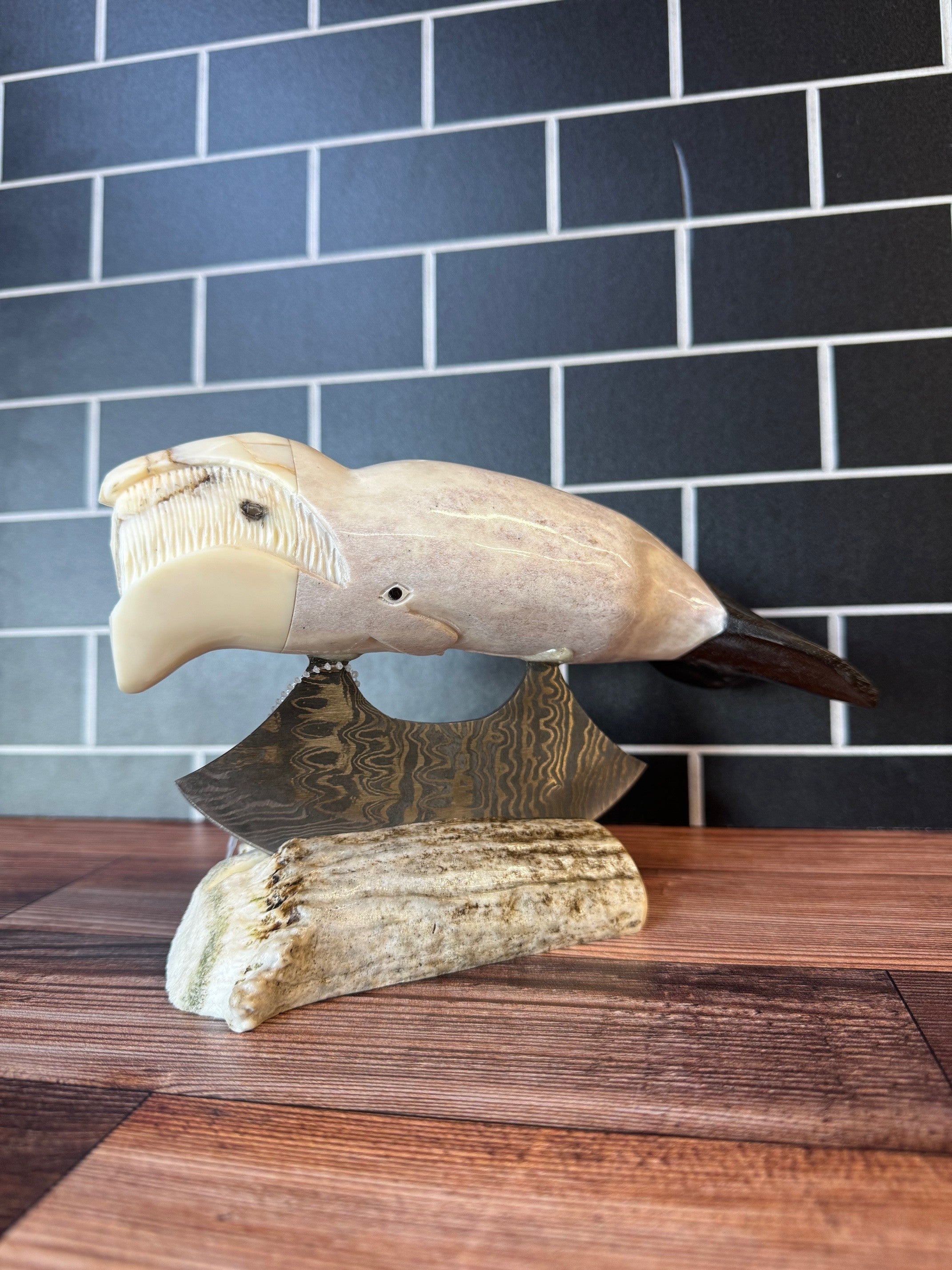 Carved Antler Ulu