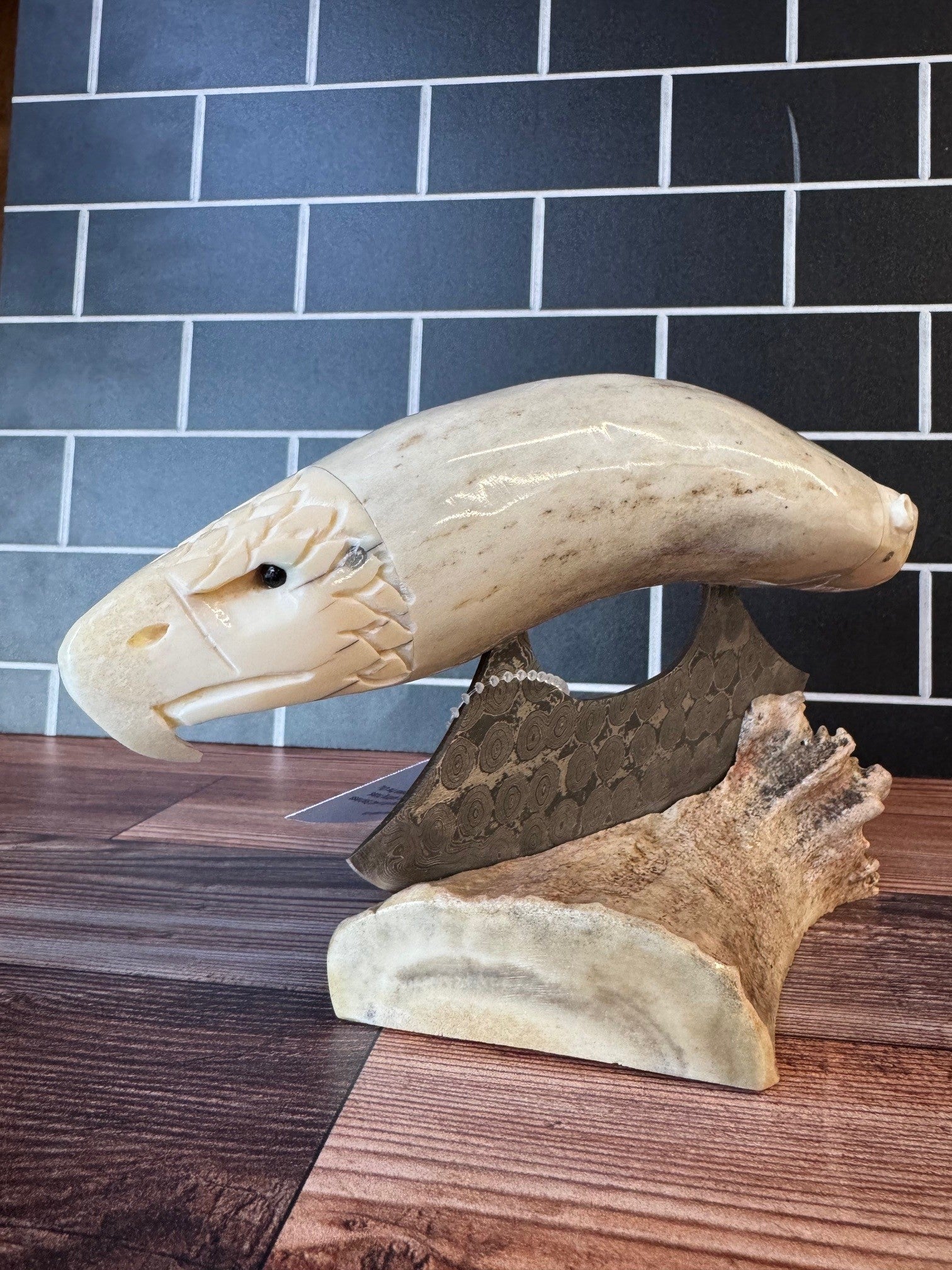 Carved Antler Ulu