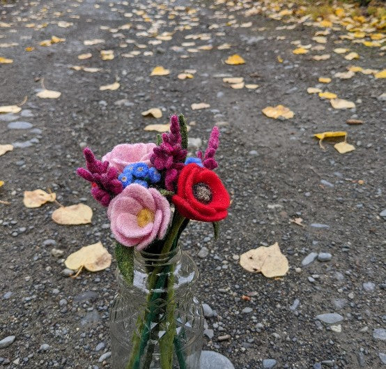 Felted Alaska Wildflowers