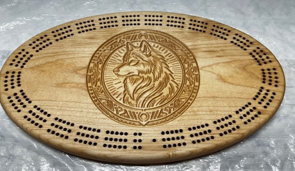 Carved 3D Cribbage Board