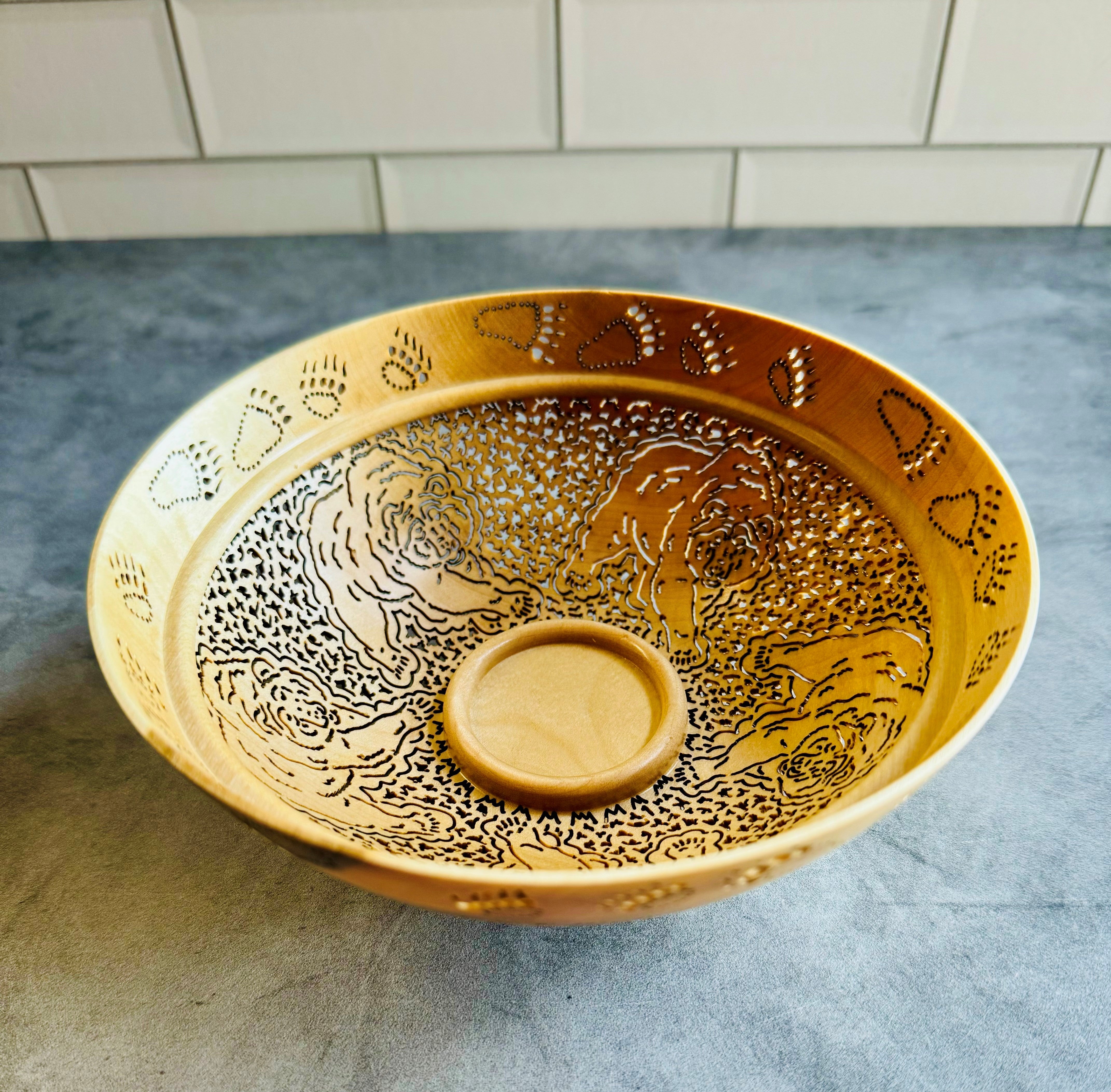 Bookey Carved Wood Bowls