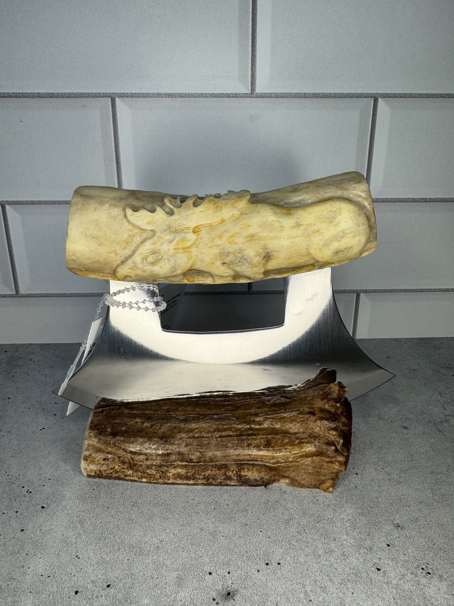 Carved Antler Ulu