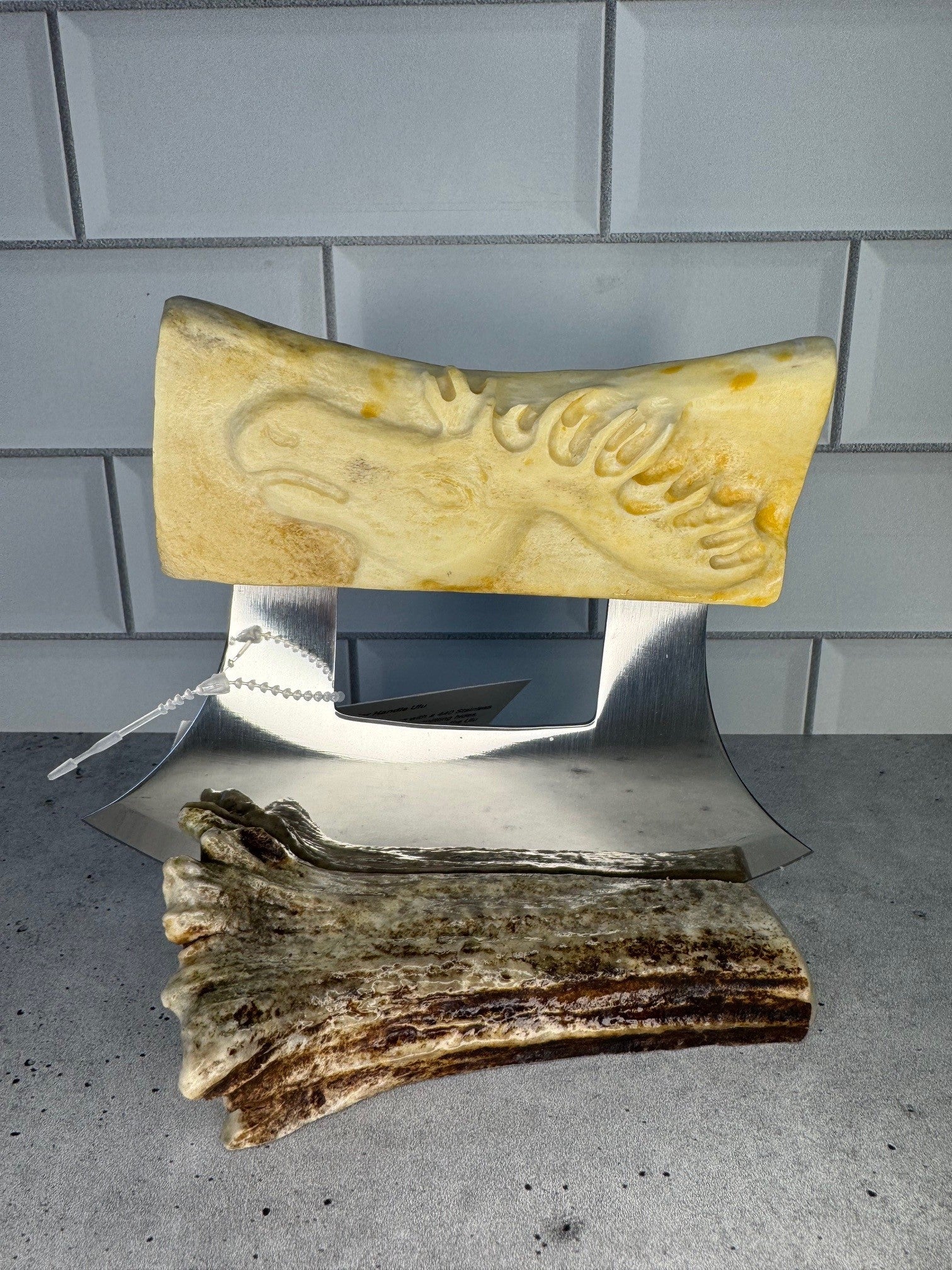 Carved Antler Ulu