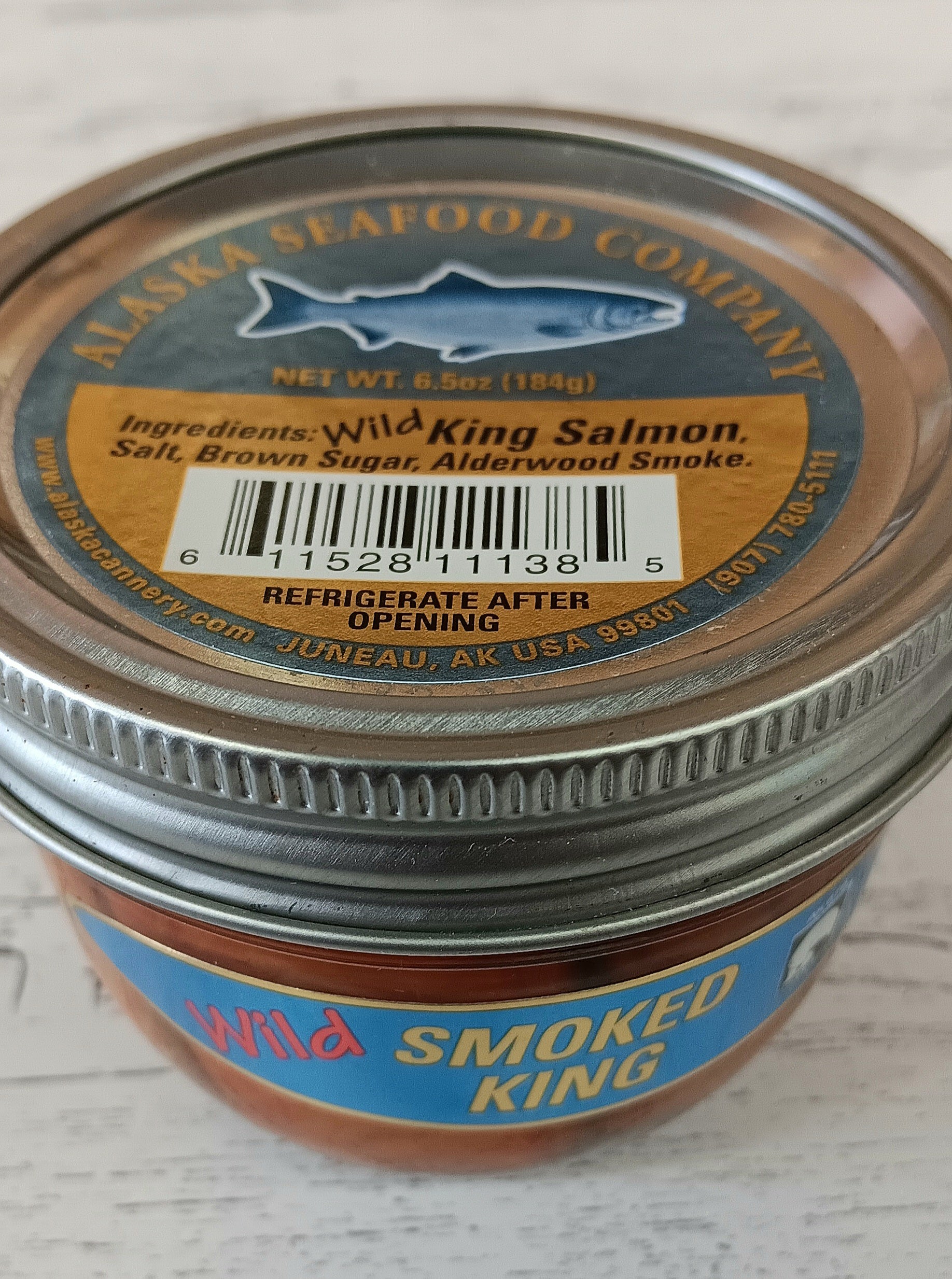 Wild Smoked King Salmon Jar