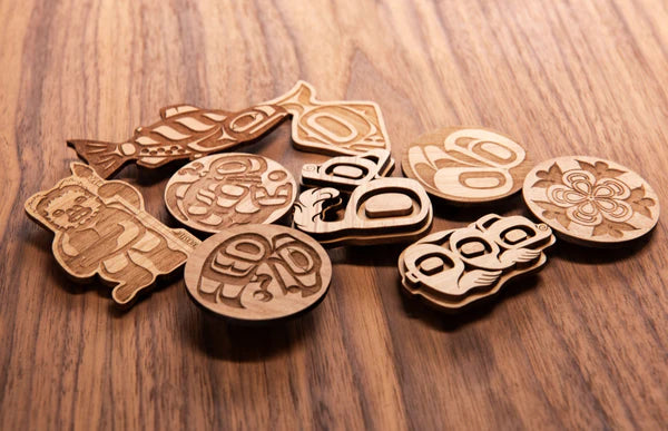 Trickster Wood Magnets